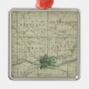 Karte von Cass County Ornament Aus Metall