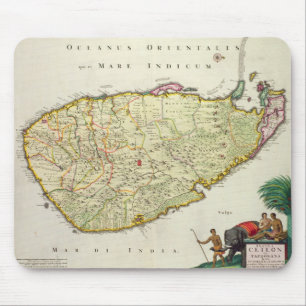 Karte von Ceylon entsprechend Nicolas Visscher Mousepad
