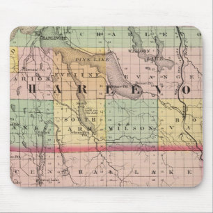 Karte von Charlevoix und Antrim Landkreises, Michi Mousepad