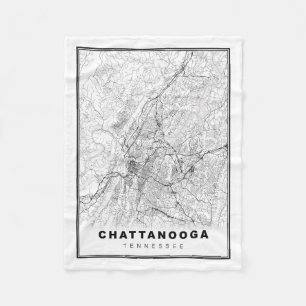 Karte von Chattanooga Fleecedecke