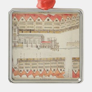 Karte von Cheapside, London, 1585 Ornament Aus Metall