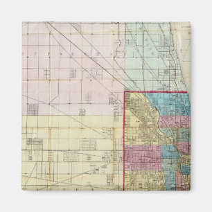 Karte von Chicago Magnet