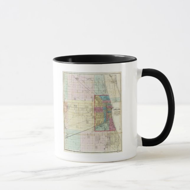 Karte von Chicago Tasse (Rechts)
