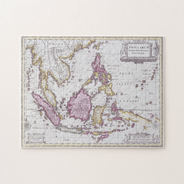 Karte von China u. von Indonesien | 1710 (Horizontal)