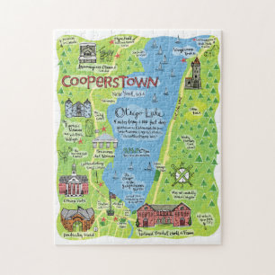 Karte von Cooperstown, Jigsaw Puzzle