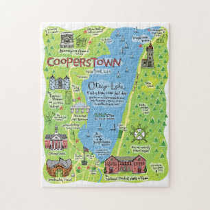 Karte von Cooperstown, New York, Puzzle