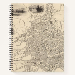Karte von Cork, Irland Notizbuch