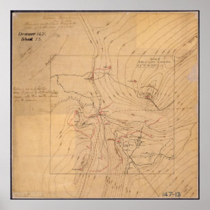 Karte von Cumberland Gap Poster