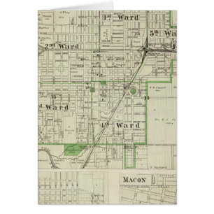 Karte von Decatur City und Sullivan und Macon