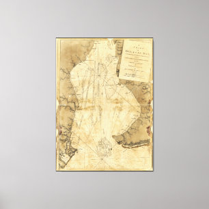 Karte von Delaware-Bucht, Delaware (1779) Leinwanddruck