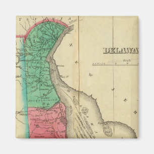 Karte von Delaware Magnet