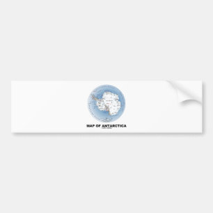 Karte von der Antarktis (Geografie) Autoaufkleber