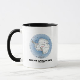 Karte von der Antarktis (Geografie) Zweifarbige Tasse