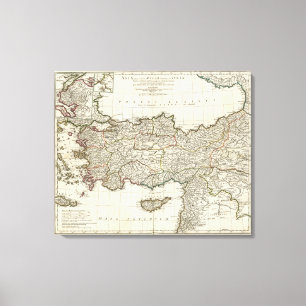 Karte von der Türkei Leinwanddruck