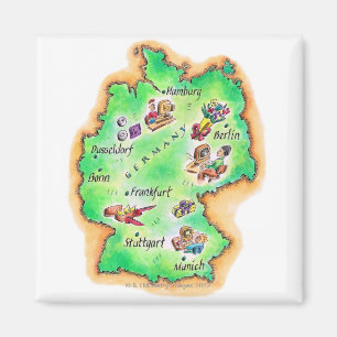 Karte von Deutschland Magnet