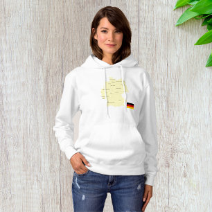 Karte von Deutschland mit Bundesländern und Haupts Hoodie