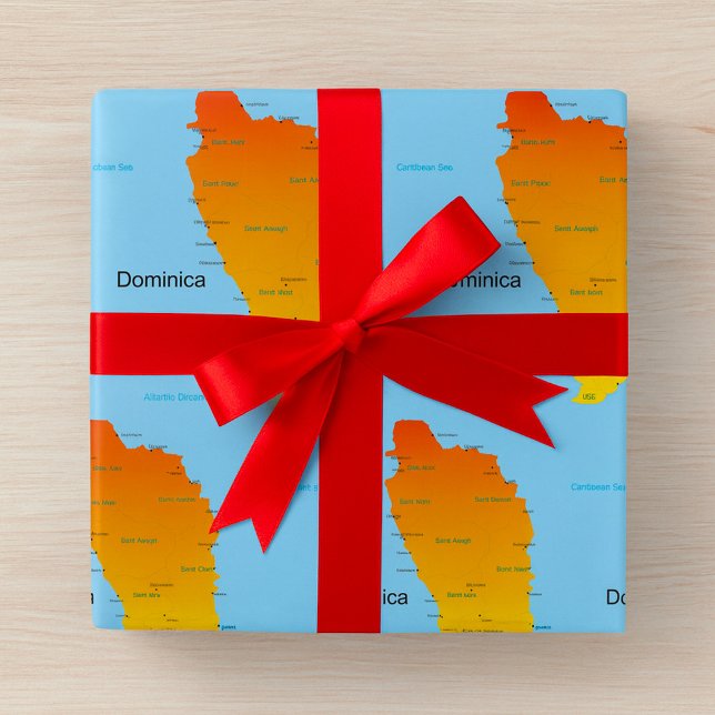 Karte von Dominica Geschenkpapier (Von Creator hochgeladen)