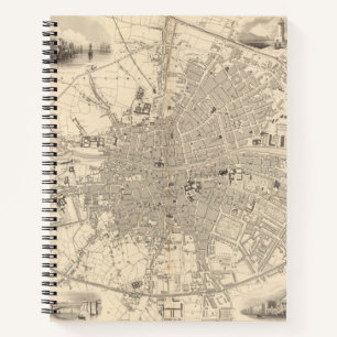 Karte von Dublin, Irland Notizbuch