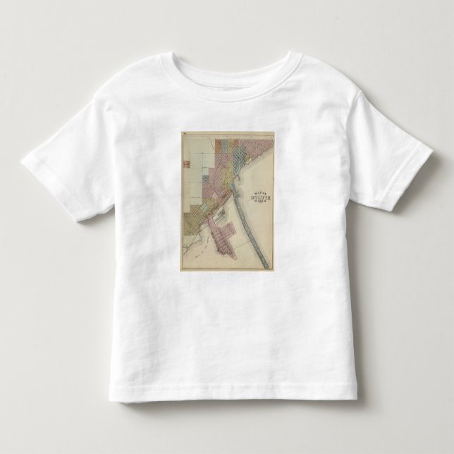 Karte von Duluth, St. Louis County, Minnesota Kleinkind T-shirt (Vorderseite)