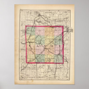 Karte von Eaton County, Michigan Poster