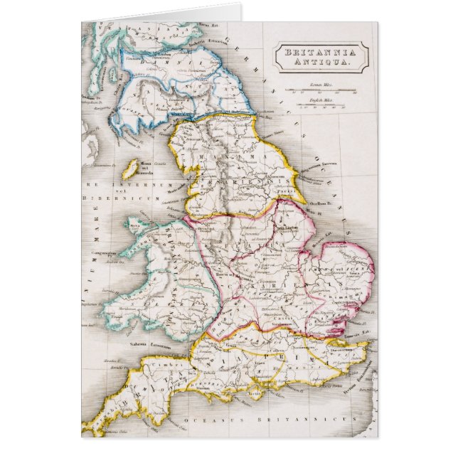 Karte von England | Britannia Antiqua (Vorne)