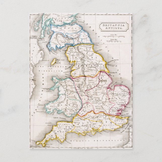 Karte von England | Britannia Antiqua (Vorderseite)