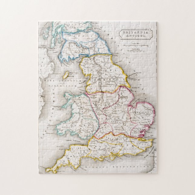 Karte von England | Britannia Antiqua (Vertikal)