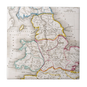Karte von England   Britannia Antiqua Fliese