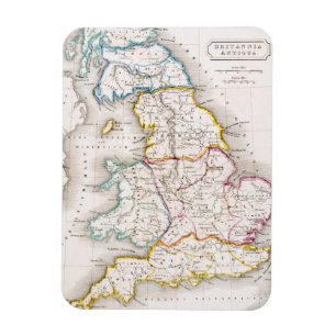 Karte von England   Britannia Antiqua Magnet