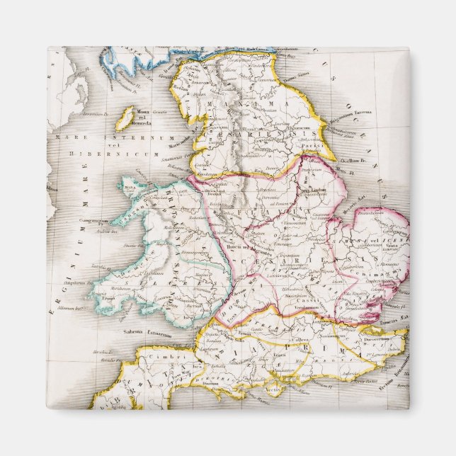 Karte von England | Britannia Antiqua Magnet (Vorne)
