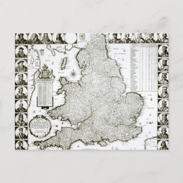 Karte von England und Wales, 1644 (Vorderseite)