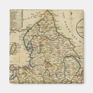 Karte von England und Wales Magnet