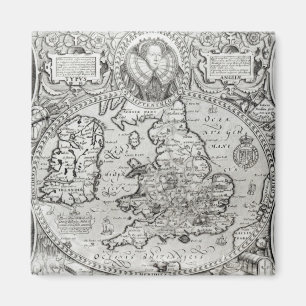 Karte von England während der Herrschaft von Magnet