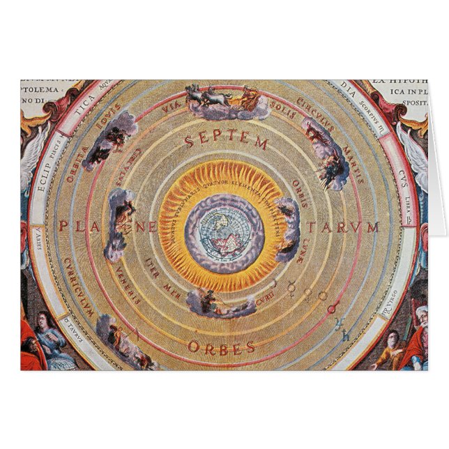 Karte von Erde basiert auf Ptolemäus Theorien | (Vorderseite (Horizontal))