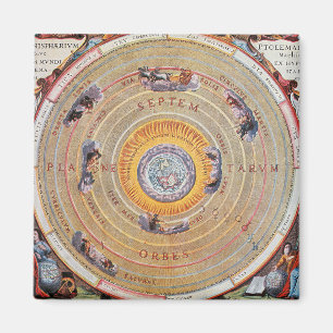 Karte von Erde basiert auf Ptolemäus Theorien Magnet