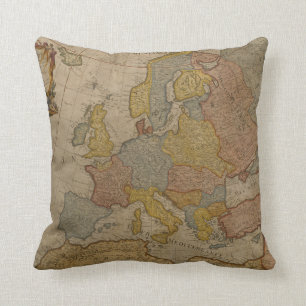 Karte von Europa   1700 Kissen