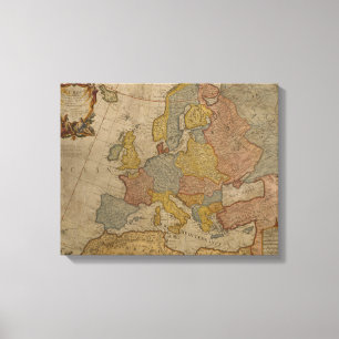 Karte von Europa   1700 Leinwanddruck