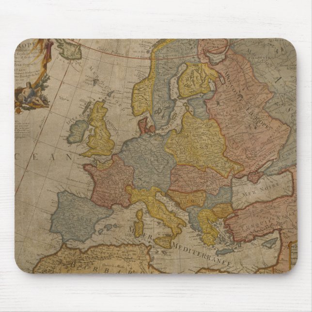 Karte von Europa | 1700 Mousepad (Vorne)