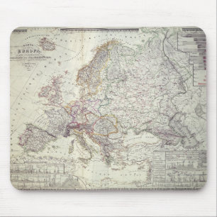 Karte von Europa, 1841 Mousepad