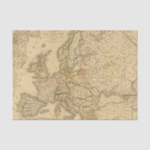 Karte von Europa 2 Seidenpapier