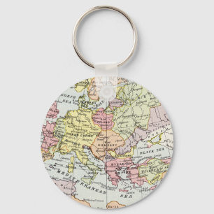 Karte von Europa der dritte Kreuzzug Schlüsselanhänger