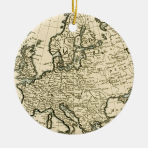 Karte von Europa durch Guillaume Raynal Keramik Ornament