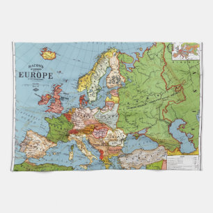 Karte von Europa Geschirrtuch