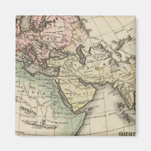 Karte von Europa, Nordafrika und Südostasien Magnet