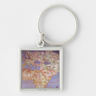 Karte von Europa und von Afrika Schlüsselanhänger