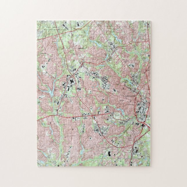 Karte von Fayetteville North Carolina (1997) (Vertikal)