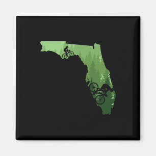 Karte von Florida Mountainbike-Fahrer Mtb Radfahre Magnet