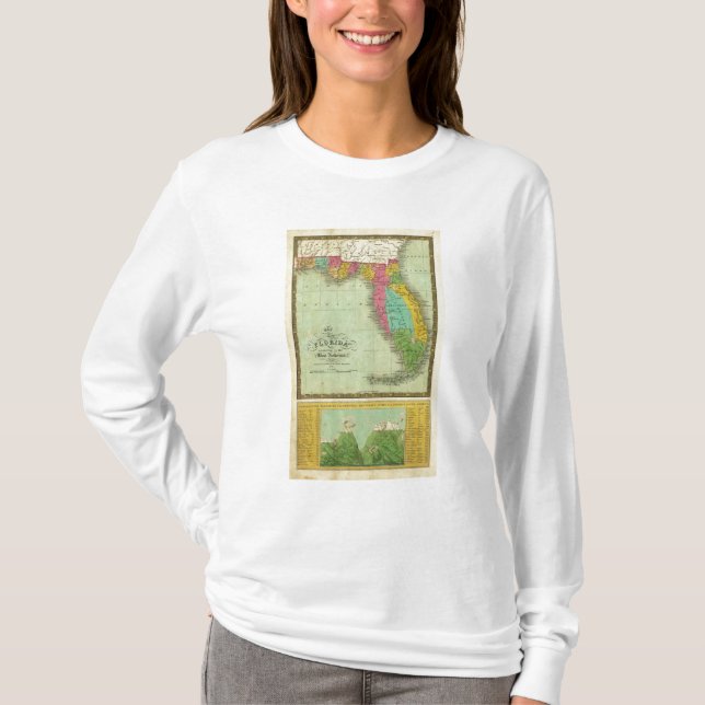 Karte von Florida T-Shirt (Vorderseite)
