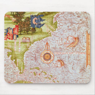 Karte von Florida und von Antillen Mousepad