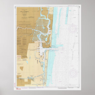 Karte von Fort Lauderdale FL (1991) Poster